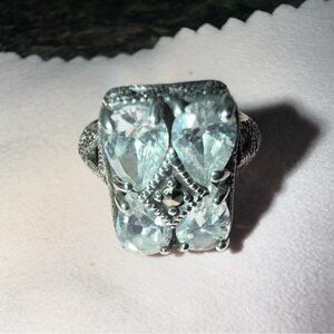 925 Sterling Silver Antique CZ ring